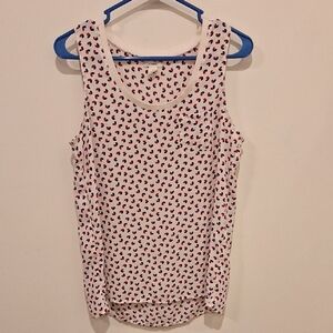 Caslon Cream and Red/Navy Hearts Tank Top